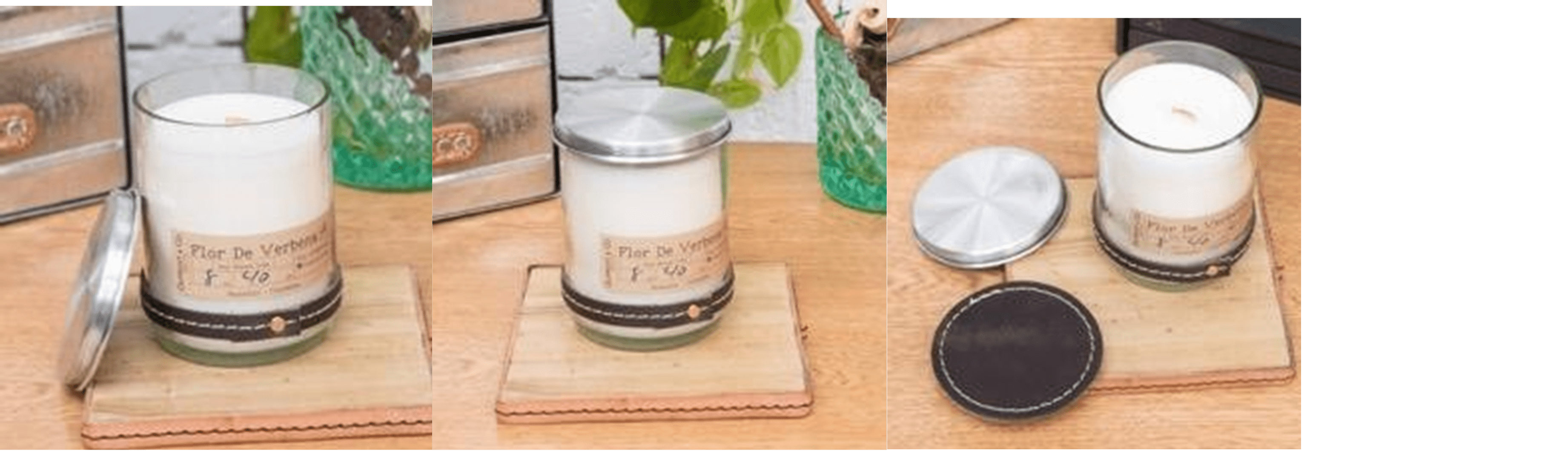 Vela Decorativa Opc 001 Vidrio Reciclado