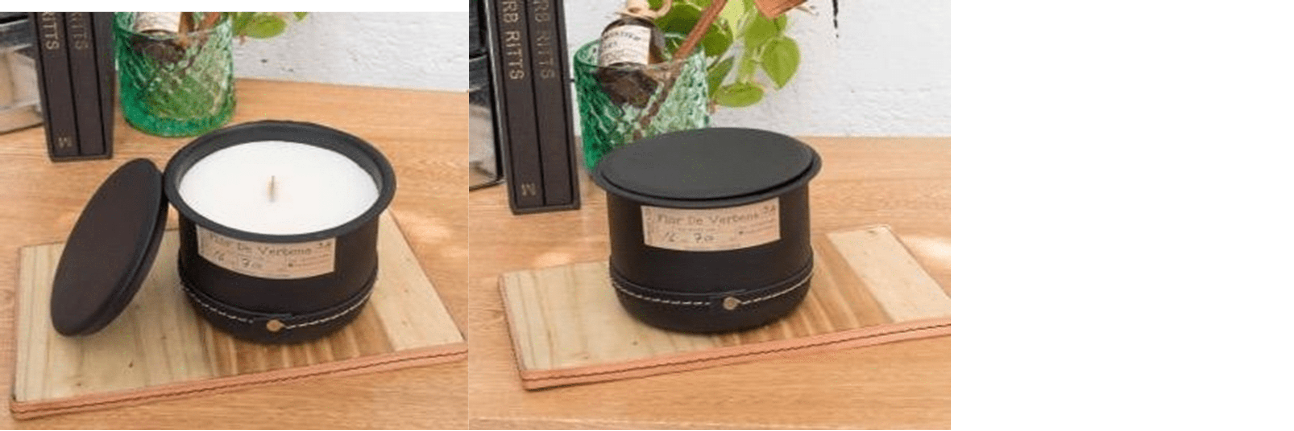 Vela Decorativa Opc 003A Tarro Negro 16 Onzas