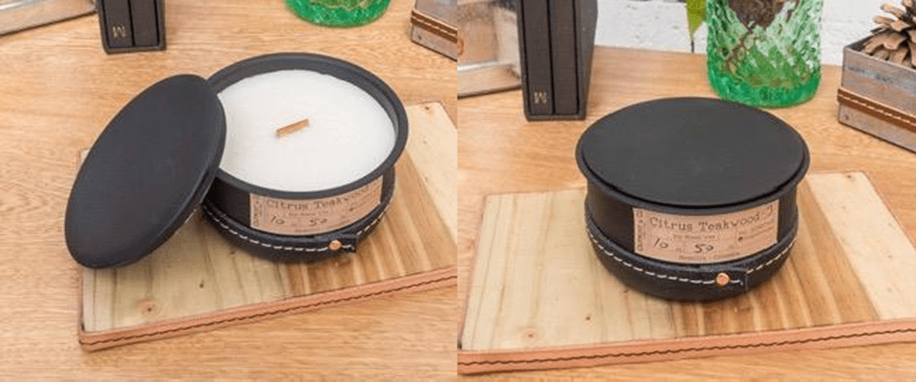 Vela Decorativa Opc 003 Tarro Negro 10 Onzas